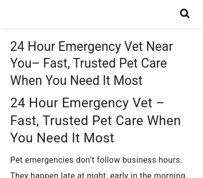 24 Hour Emergency Vet Logo