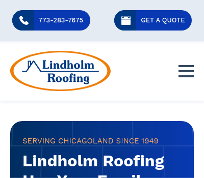 Lindholm Roofing Logo