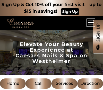 Caesars Nails & Spa Logo